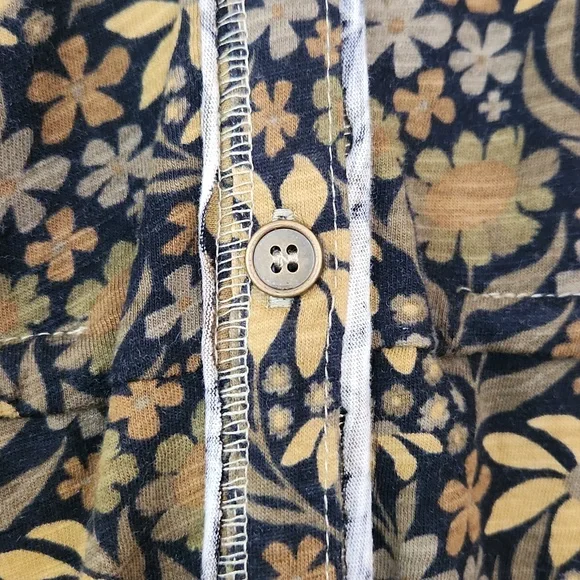 Natural Life Christa Knit Cotton Maxi Dress Black Tan Daisies Size XL - Picture 5 of 14